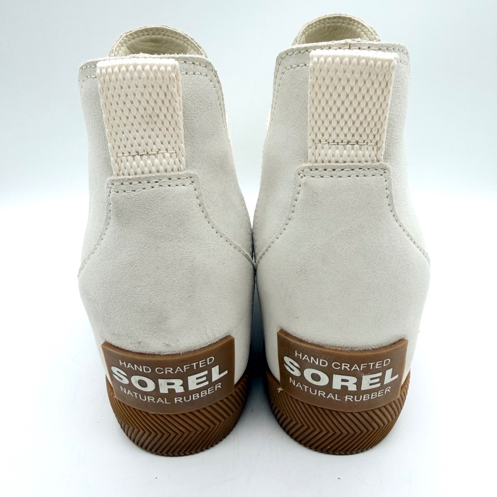 SOREL Out N About Slip-On Waterproof Wedge Ankle Bootie In Chalk/White Size 10.5 - Picture 9 of 15